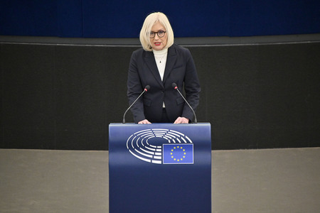 Plenartagung über den Schutz der Arbeitnehmer im EU-Parlament in Straßburg