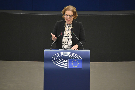 Plenartagung über den Schutz der Arbeitnehmer im EU-Parlament in Straßburg