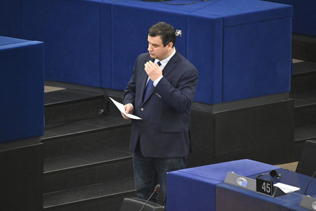 Plenartagung über den Schutz der Arbeitnehmer im EU-Parlament in Straßburg