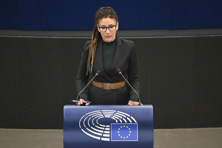 Plenartagung über den Schutz der Arbeitnehmer im EU-Parlament in Straßburg