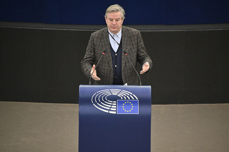 Plenartagung über den Schutz der Arbeitnehmer im EU-Parlament in Straßburg