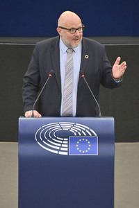Plenartagung über den Schutz der Arbeitnehmer im EU-Parlament in Straßburg