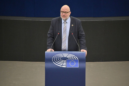 Plenartagung über den Schutz der Arbeitnehmer im EU-Parlament in Straßburg