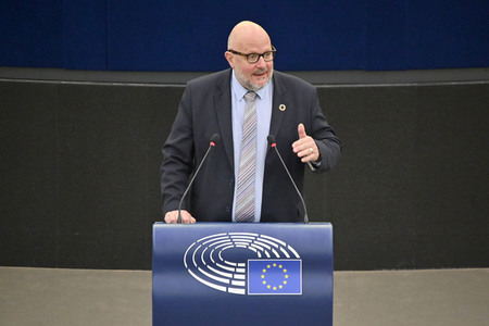 Plenartagung über den Schutz der Arbeitnehmer im EU-Parlament in Straßburg