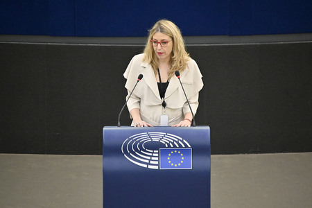 Plenartagung über den Schutz der Arbeitnehmer im EU-Parlament in Straßburg