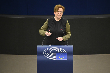 Plenartagung über den Schutz der Arbeitnehmer im EU-Parlament in Straßburg