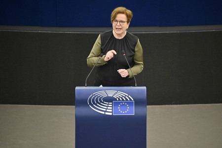 Plenartagung über den Schutz der Arbeitnehmer im EU-Parlament in Straßburg