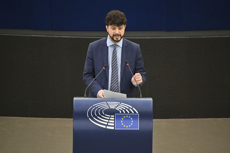 Plenartagung über den Schutz der Arbeitnehmer im EU-Parlament in Straßburg
