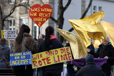 Coronademo in Düsseldorf