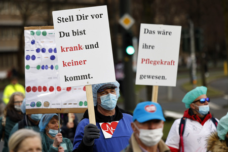 Coronademo in Düsseldorf