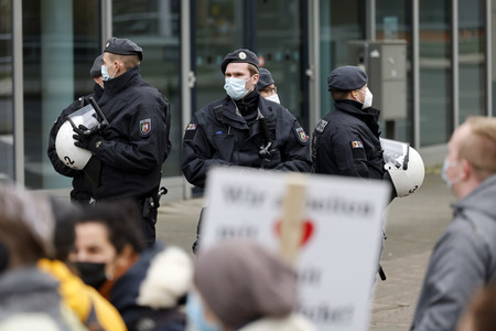 Coronademo in Düsseldorf