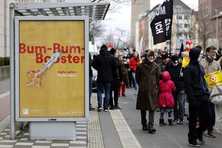 Coronademo in Düsseldorf