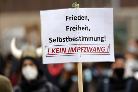 Coronademo in Düsseldorf