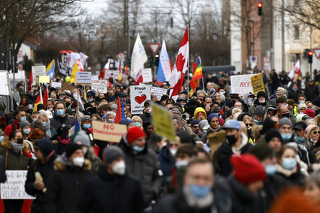 Coronademo in Düsseldorf