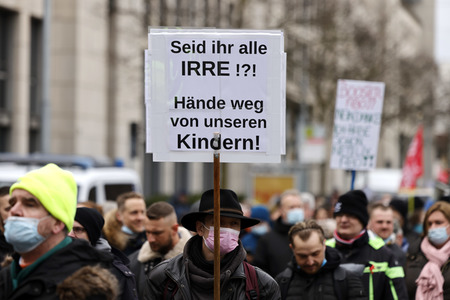 Coronademo in Düsseldorf