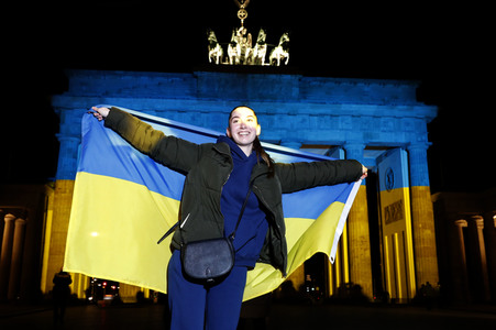 Solidarität mit der Ukraine in Berlin