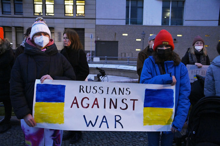 Demonstration gegen den Krieg in der Ukraine in Berlin