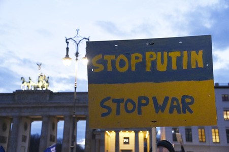 Demonstration gegen den Krieg in der Ukraine in Berlin