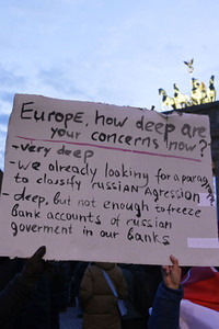 Demonstration gegen den Krieg in der Ukraine in Berlin