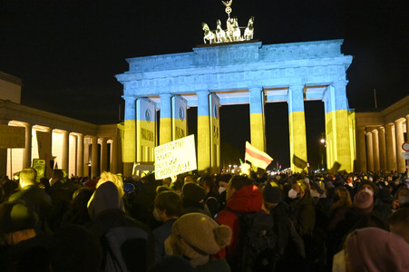 Demonstration gegen den Krieg in der Ukraine in Berlin
