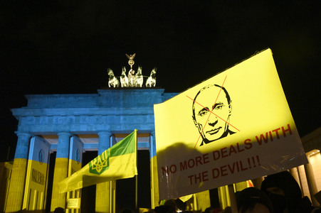 Demonstration gegen den Krieg in der Ukraine in Berlin