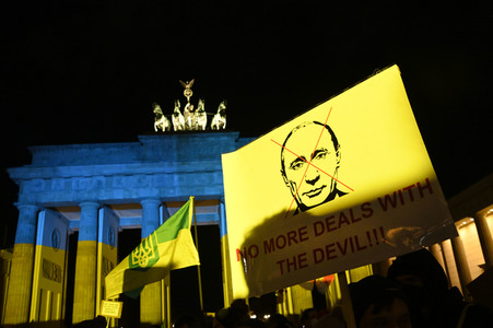 Demonstration gegen den Krieg in der Ukraine in Berlin