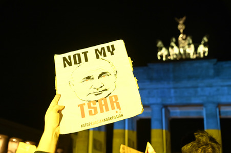 Demonstration gegen den Krieg in der Ukraine in Berlin