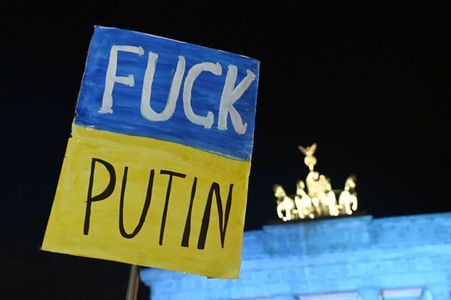 Demonstration gegen den Krieg in der Ukraine in Berlin