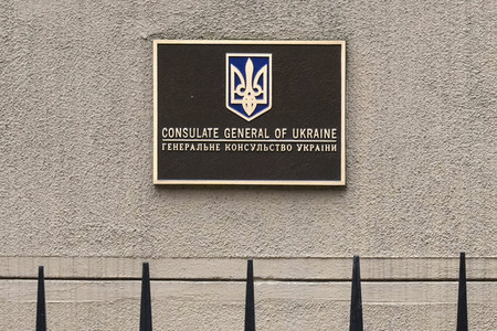 Impressionen aus New York nach dem Einmarsch Russlands in die Ukraine