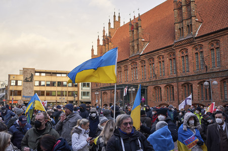 'Lichter für den Frieden' Friedensgebet und Kundgebung für die Ukraine in Hannover