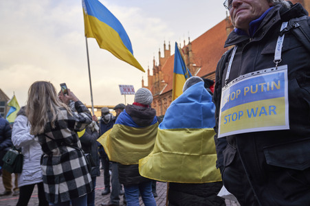 'Lichter für den Frieden' Friedensgebet und Kundgebung für die Ukraine in Hannover