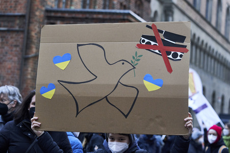 'Lichter für den Frieden' Friedensgebet und Kundgebung für die Ukraine in Hannover