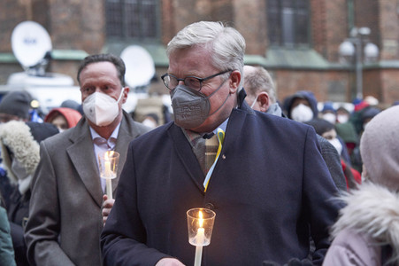 'Lichter für den Frieden' Friedensgebet und Kundgebung für die Ukraine in Hannover