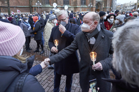 'Lichter für den Frieden' Friedensgebet und Kundgebung für die Ukraine in Hannover