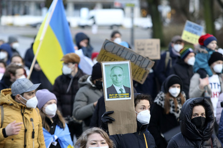 Demonstration gegen den Krieg in der Ukraine in Hamburg