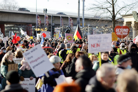 Coronademo in Düsseldorf