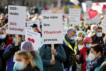 Coronademo in Düsseldorf