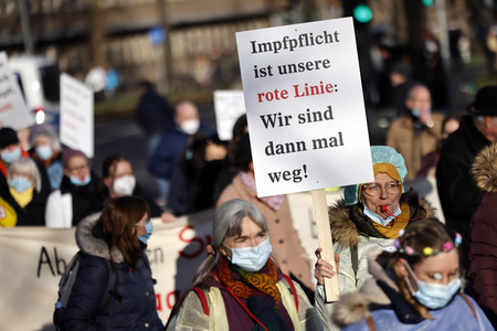 Coronademo in Düsseldorf