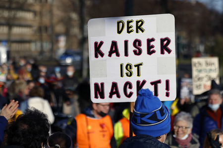 Coronademo in Düsseldorf