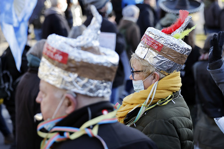 Coronademo in Düsseldorf