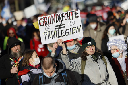 Coronademo in Düsseldorf