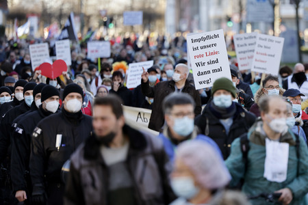 Coronademo in Düsseldorf