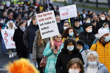 Coronademo in Düsseldorf