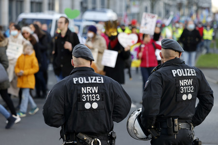 Coronademo in Düsseldorf