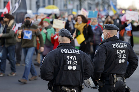 Coronademo in Düsseldorf