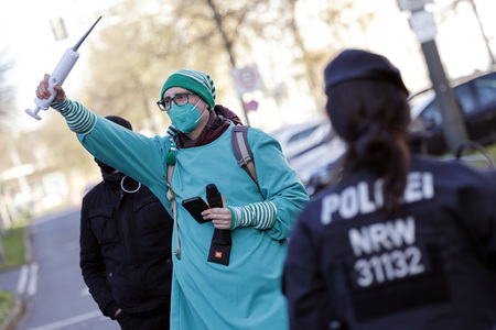 Coronademo in Düsseldorf