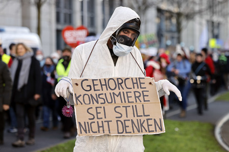 Coronademo in Düsseldorf