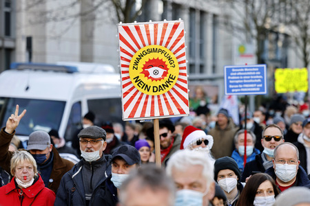 Coronademo in Düsseldorf