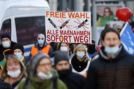 Coronademo in Düsseldorf