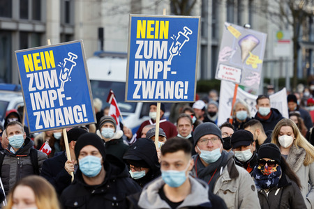 Coronademo in Düsseldorf